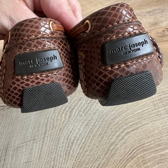 Marc Joseph Cypress Hill Driving Moccasins Loafer Mocha Gold Snake 7 - Picture 12 of 12